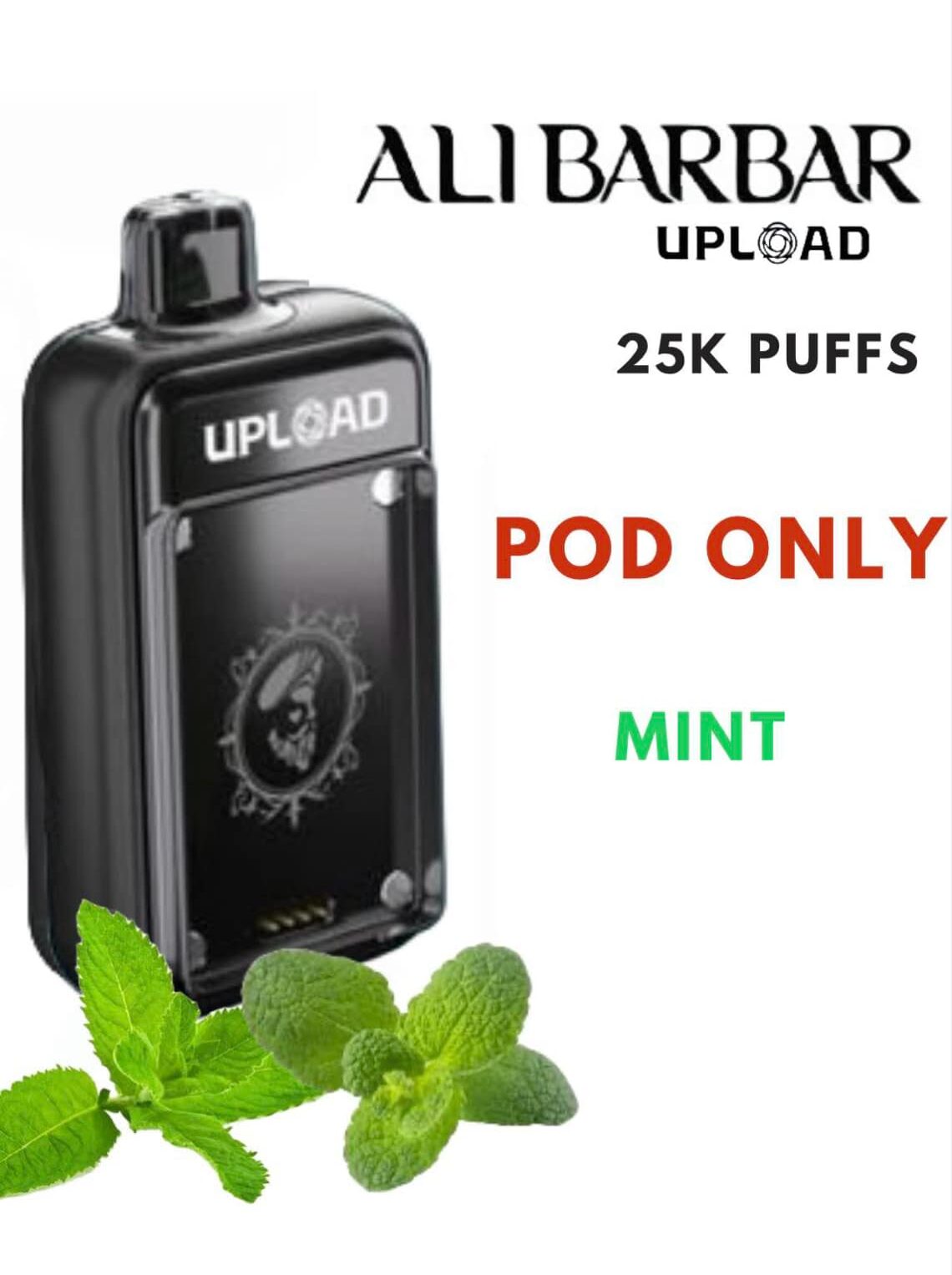 ALIBARBAR UPLOAD POD ONLY – MINT – 25000 PUFFS